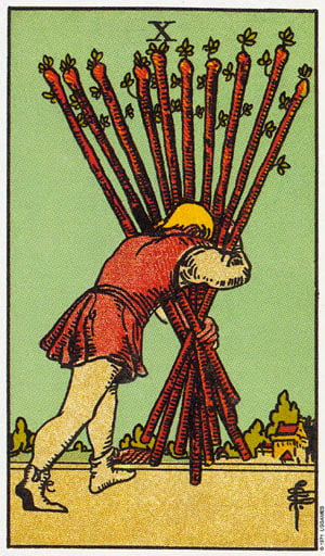 Ten Of Wands Tarot