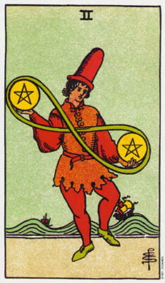 Two Of Pentacles Tarot