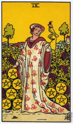 Nine Of Pentacles Tarot