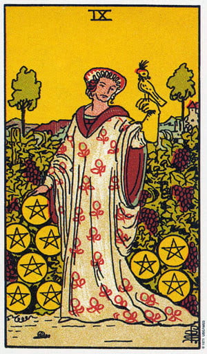 Nine Of Pentacles Tarot